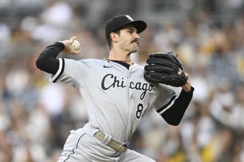 SAN DIEGO, CA – OCTOBER 1: Dylan Cease #84 of the Chicago White Sox pitches during the first inning of a baseball game against the San Diego Padres, October 1, 2022 at Petco Park in San Diego, California. (Photo by Denis Poroy/Getty Images)