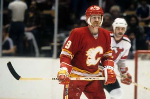 EAST RUTHERFORD, NJ – MARCH 14 1983: Lanny McDonald. (Photo by B Bennett/Getty Images)