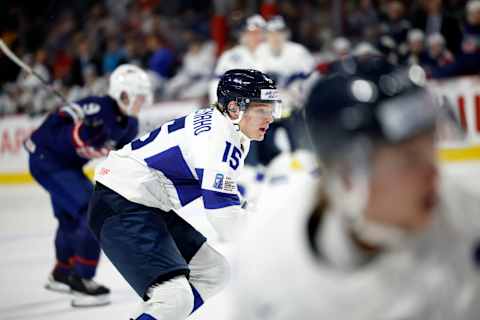 Lenni Hameenaho #15 of Team Finland. (Photo by Dale Preston/Getty Images)