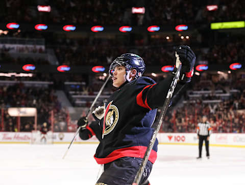 Tim Stützle #18 (Photo by Chris Tanouye/Freestyle Photo/Getty Images)