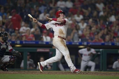 The Phillies will try to include Bour in a package deal. Photo by Mitchell Leff/Getty Images.