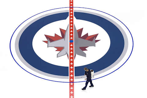 Winnipeg Jets logo. (Photo by Marianne Helm/Getty Images)