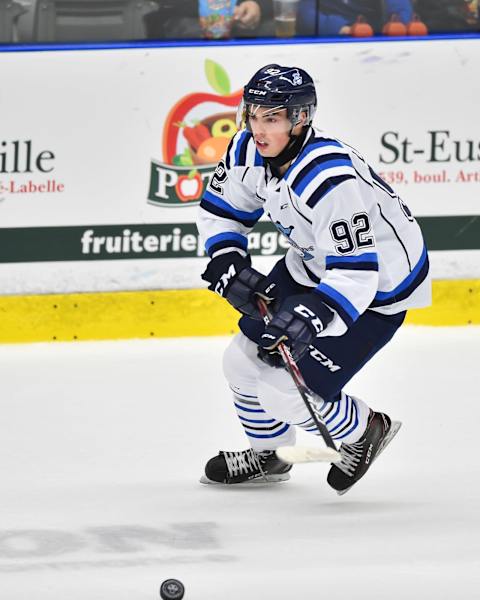 Hendrix Lapierre of the Chicoutimi Sagueneens . (Photo by Minas Panagiotakis/Getty Images)