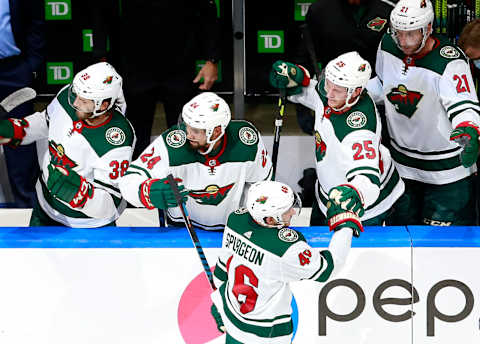 Jared Spurgeon #46 of the Minnesota Wild. (Photo by Jeff Vinnick/Getty Images)