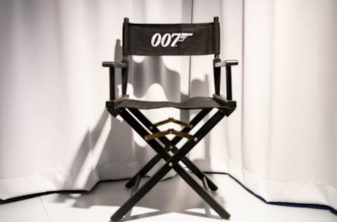 11 June 2019, Lower Saxony, Hameln: A director’s chair from the film set of one of the James Bond films starring Craig is in the exhibition “James Bond. The power of seduction” exhibited in the Museum Hameln. The exhibition will run from 12 June 2019 to 10 May 2020. Photo: Christophe Gateau/dpa (Photo by Christophe Gateau/picture alliance via Getty Images)