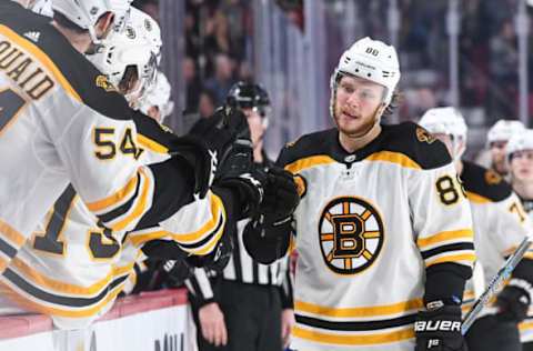 MONTREAL, QC – JANUARY 20: David Pastrnak