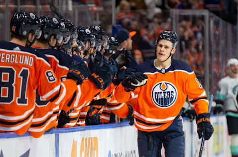 Jesse Puljujarvi #13, Edmonton Oilers (Photo by Codie McLachlan/Getty Images)