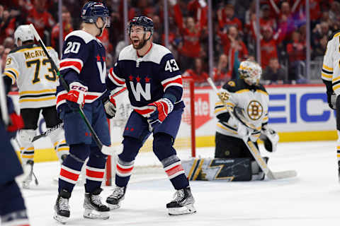 Lars Eller, Tom Wilson, Washington Capitals Mandatory Credit: Geoff Burke-USA TODAY Sports