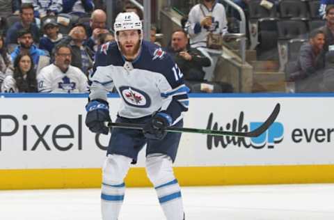 Jansen Harkins #12, Winnipeg Jets. (Photo by Claus Andersen/Getty Images)