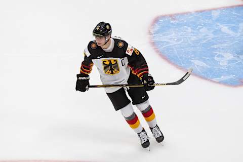 Tim Stuetzle #8 of Germany (Photo by Codie McLachlan/Getty Images)