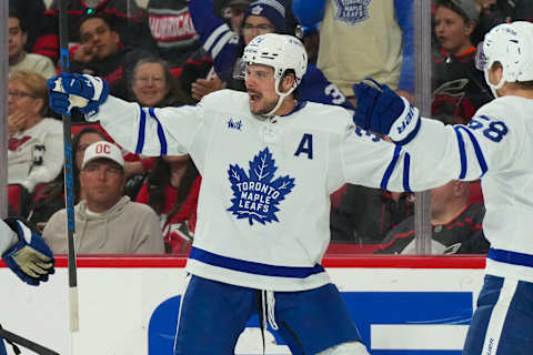 Mar 25, 2023; Raleigh, North Carolina, USA; Toronto Maple Leafs PNC Arena. Mandatory Credit: James Guillory-USA TODAY Sports