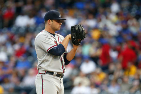 PITTSBURGH, PA – AUGUST 20: Bryse Wilson #72 of the Atlanta Braves pitches in his major league debut against the Pittsburgh Pirates at PNC Park on August 20, 2018 in Pittsburgh, Pennsylvania. (Photo by Justin K. Aller/Getty Images)