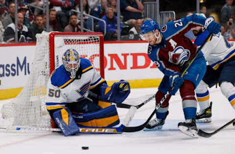 St. Louis Blues goaltender Jordan Binnington (50)Mandatory Credit: Isaiah J. Downing-USA TODAY Sports