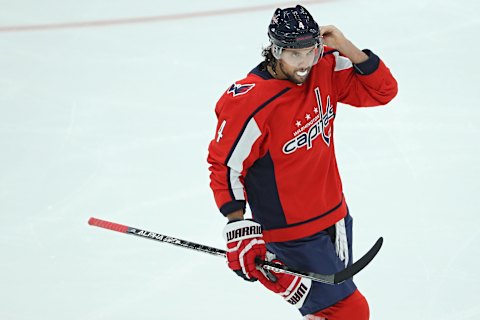 Brenden Dillon #4 of the Washington Capitals (Photo by Patrick Smith/Getty Images)