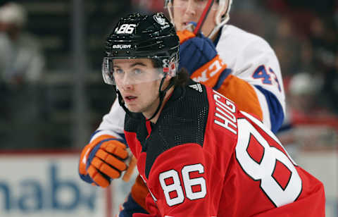 Jack Hughes #86 of the New Jersey Devils (Photo by Bruce Bennett/Getty Images)