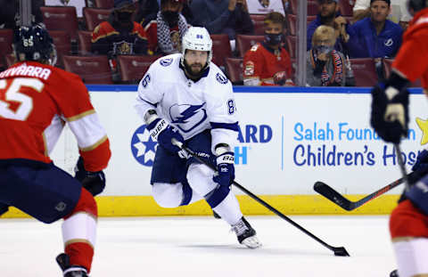 Nikita Kucherov #86 of the Tampa Bay Lightning. (Photo by Bruce Bennett/Getty Images)