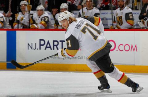 NEWARK, NJ – MARCH 04: Former Ducks center William Karlsson