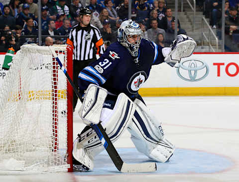 WINNIPEG, MB – JANUARY 21: Goaltender Ondrej Pavelec