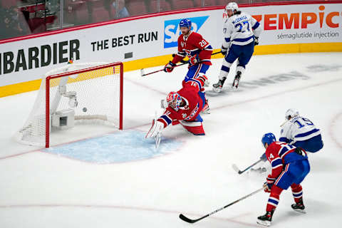 Ryan McDonagh (#27) of the Tampa Bay Lightning. (Photo by Mark Blinch/Getty Images)