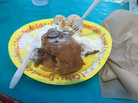 This particular fried pie hails from New Jersey's State Fair Meadowlands.