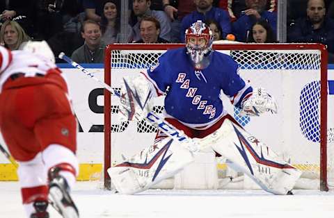 Igor Shesterkin #31 of the New York Rangers (Photo by Bruce Bennett/Getty Images)