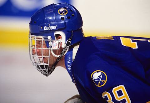 Unknown Date, 1995; Manhattan, NY, USA; FILE PHOTO; Buffalo Sabres goalie Dominik Hasek (39) on the ice against the New York Rangers at Madison Square Garden. Mandatory Credit: Lou Capozzola-USA TODAY NETWORK