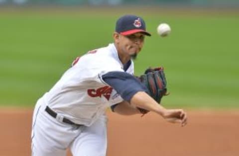 Carlos Carrasco could be a target for the Cubs if they decide to trade Soler. David Richard, USA TODAY Sports