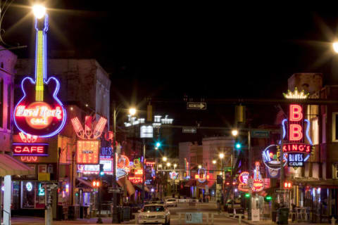 Beale Street in Downtown Memphis, Tennessee