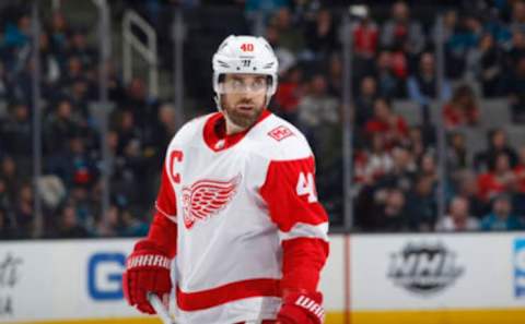 SAN JOSE, CA – MARCH 12: Henrik Zetterberg #40 of the Detroit Red Wings looks on during the game against the San Jose Sharks at SAP Center on March 12, 2018 in San Jose, California. (Photo by Rocky W. Widner/NHL/Getty Images)