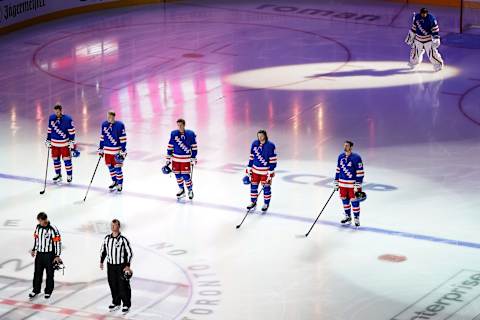 The New York Rangers. (Photo by Andre Ringuette/Freestyle Photo/Getty Images)