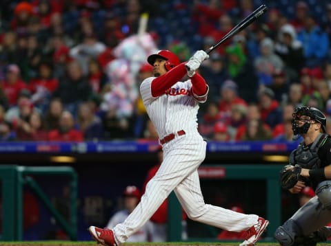 Altherr’s bat has been MIA between his two home runs. Photo by Rich Schultz/Getty Images.