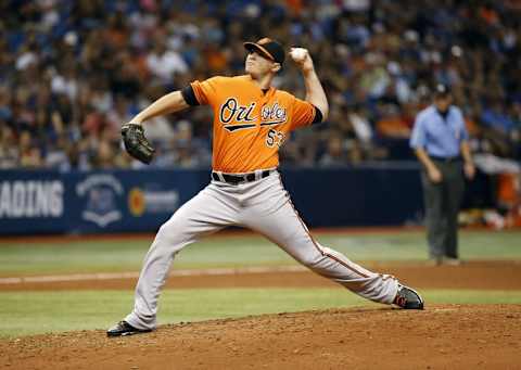 Jul 16, 2016; St. Petersburg, FL, USA; Baltimore Orioles relief pitcher 