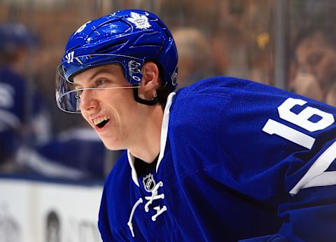 TORONTO, CANADA – MARCH 07: Mitchell Marner #16 of the Toronto Maple Leafs . (Photo by Vaughn Ridley/Getty Images)