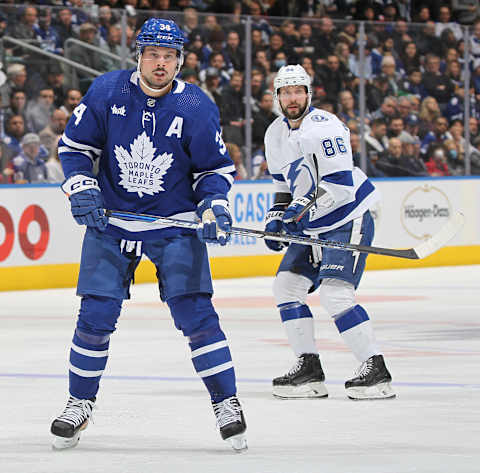 TORONTO, CANADA – DECEMBER 20: Auston Matthews #34 of the Toronto Maple Leafs  . (Photo by Claus Andersen/Getty Images)