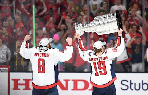 Nicklas Backstrom, Alex Ovechkin, Washington Capitals Mandatory Credit: Stephen R. Sylvanie-USA TODAY Sports