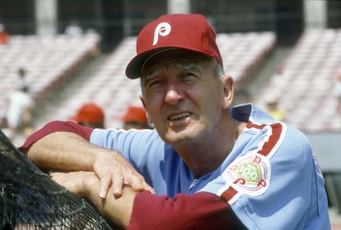 Paul Owens in uniform.. (Photo by Focus on Sport/Getty Images)