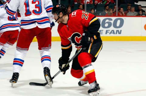 CALGARY, AB – MARCH 2 2018: (Photo by Gerry Thomas/NHLI via Getty Images)