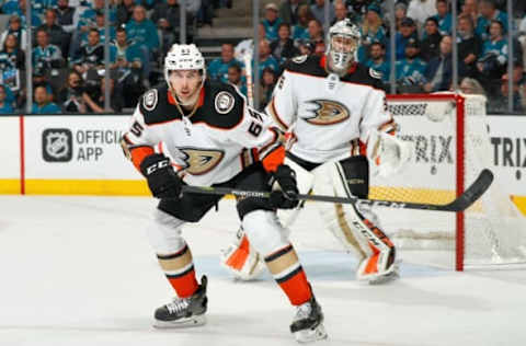 SAN JOSE, CA – APRIL 16: Marcus Pettersson #65. (Photo by Scott Dinn/NHLI via Getty Images)