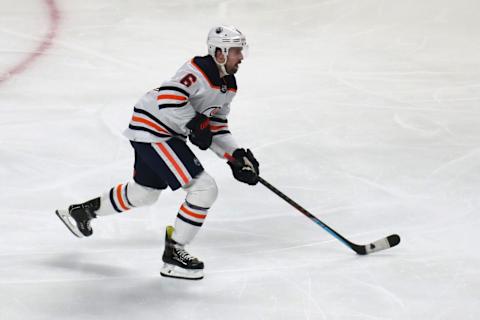 Jan 29, 2022; Montreal, Quebec, CAN; Kris Russell skates against Montreal Canadiens. Mandatory Credit: Jean-Yves Ahern-USA TODAY Sports