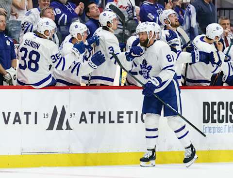 OTTAWA, ON – FEBRUARY 15: Jake Muzzin #8 of the Toronto Maple Leafs . (Photo by Jana Chytilova/Freestyle Photography/Getty Images)