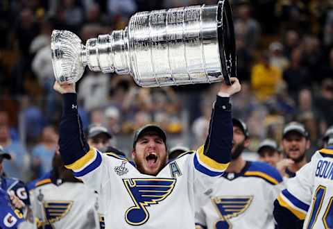 Alexander Steen #20 of the St. Louis Blues. (Photo by Patrick Smith/Getty Images)