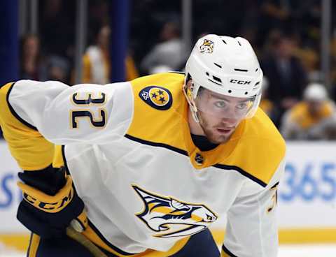 Yakov Trenin #32 of the Nashville Predators.(Photo by Bruce Bennett/Getty Images)