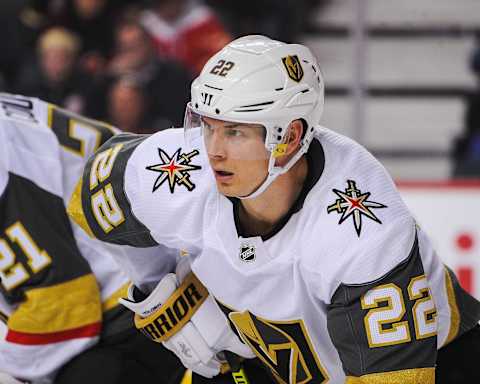 Nick Holden #22 of the Vegas Golden Knights . (Photo by Derek Leung/Getty Images)