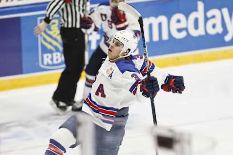 Auston Matthews, USA Hockey, Toronto Maple Leafs (Photo credit should read RONI REKOMAA/AFP via Getty Images)