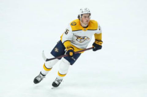 ST PAUL, MN – MARCH 13: Philip Tomasino #26 of the Nashville Predators skates against the Minnesota Wild in the third period of the game at Xcel Energy Center on March 13, 2022 in St Paul, Minnesota. The Predators defeated the Wild 6-2. (Photo by David Berding/Getty Images)