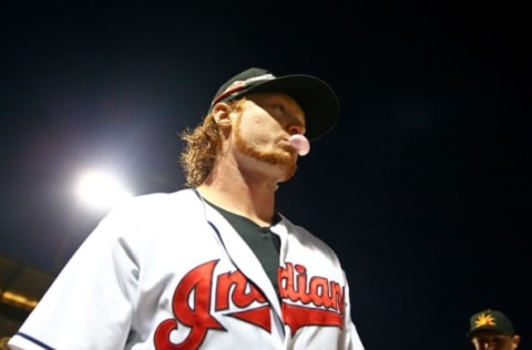 Nov 7, 2015; Phoenix, AZ, USA; Cleveland Indians outfielder Clint Frazier during the Arizona Fall League Fall Stars game at Salt River Fields. Mandatory Credit: Mark J. Rebilas-USA TODAY Sports