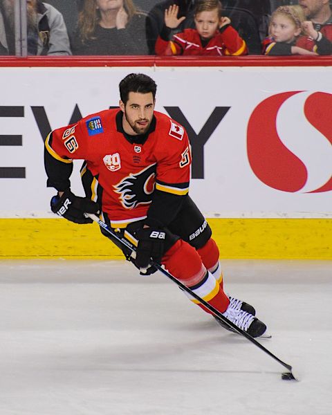 CALGARY, AB – MARCH 8: Erik Gustafsson #56 of the Calgary Flames. (Photo by Derek Leung/Getty Images)