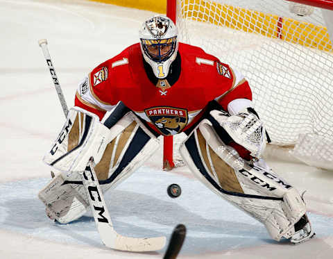 SUNRISE, FL – MARCH 10: Goaltender Roberto Luongo