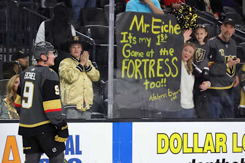 Jack Eichel’s Vegas Golden Knights debut. (Photo by Ethan Miller/Getty Images)