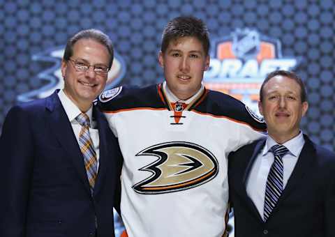 PHILADELPHIA, PA – JUNE 27: Nicholas Ritchie is selected tenth overall by the Anaheim Ducks in the first round of the 2014 NHL Draft at the Wells Fargo Center on June 27, 2014 in Philadelphia, Pennsylvania. (Photo by Bruce Bennett/Getty Images)